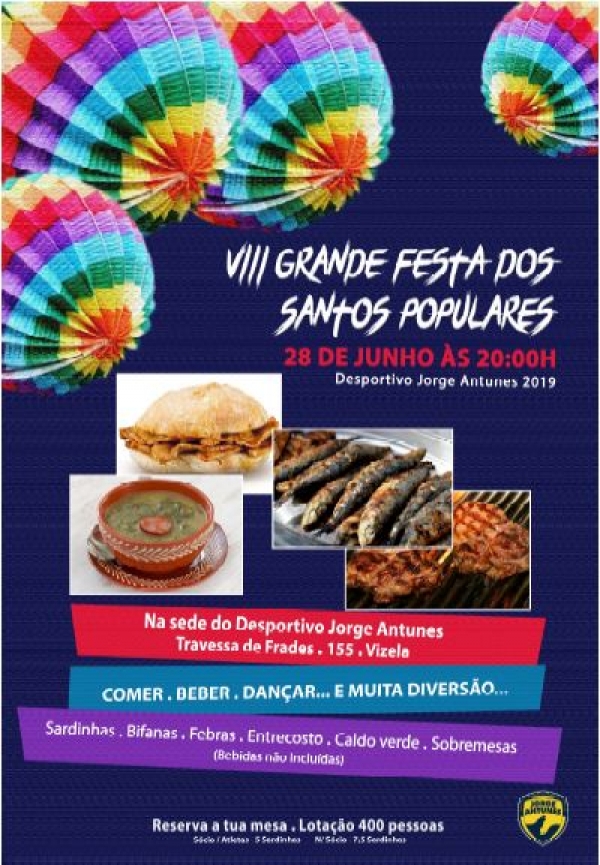 DJA organiza VIII Grande Festa dos Santos Populares