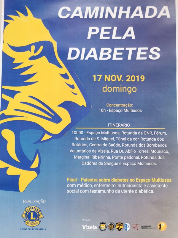 Caminhada pela Diabetes agendada para o dia 17 de Novembro
