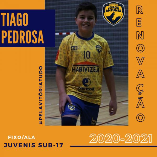 Tiago Pedrosa renovou e subiu ao escalão de Sub-17 do DJA